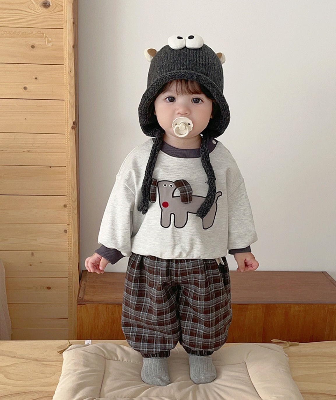 立體小狗上衣+長褲套裝