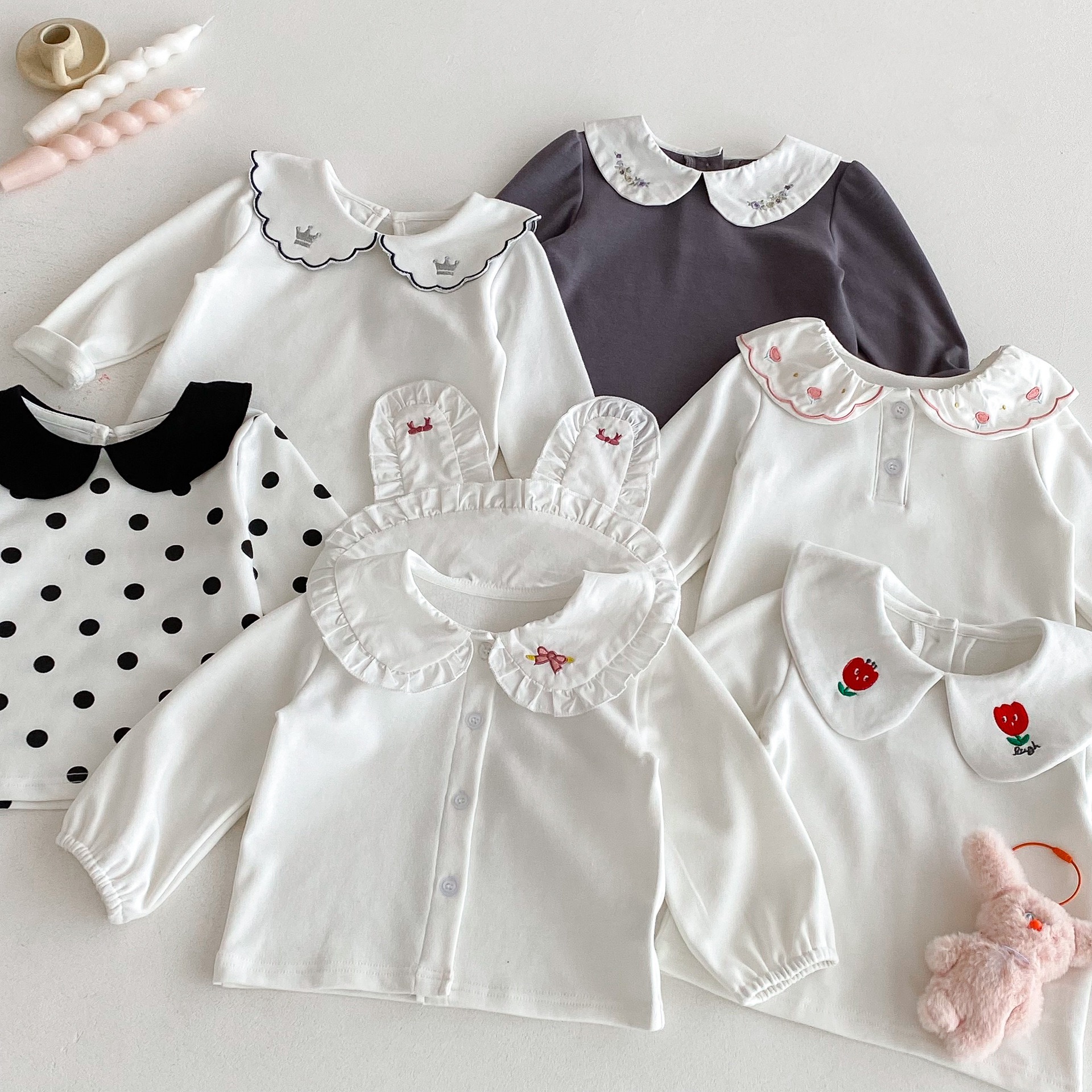 刺繡翻領內搭上衣