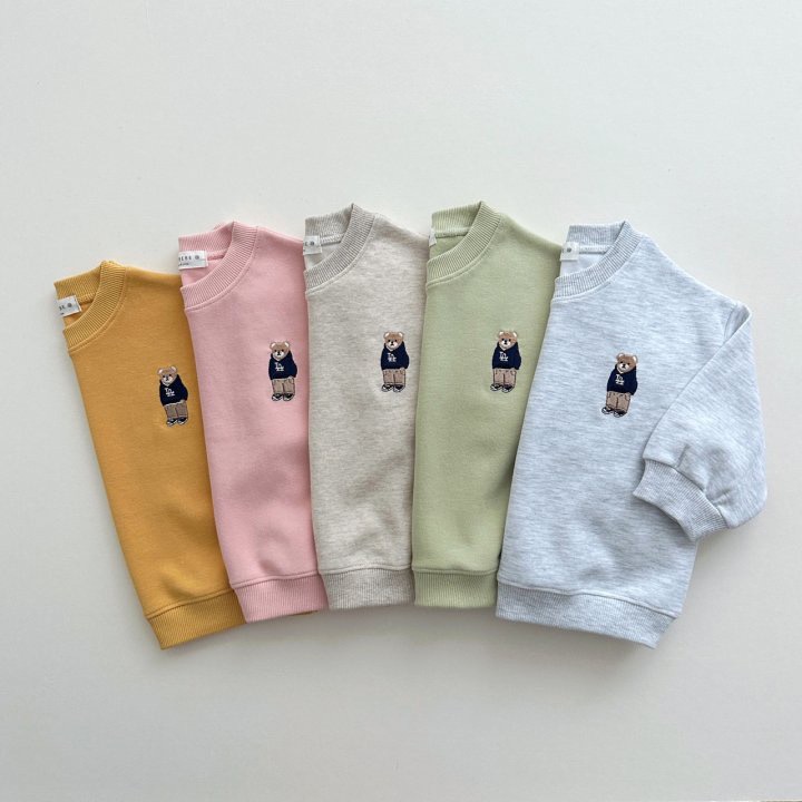刺繡小熊上衣+長褲套裝
