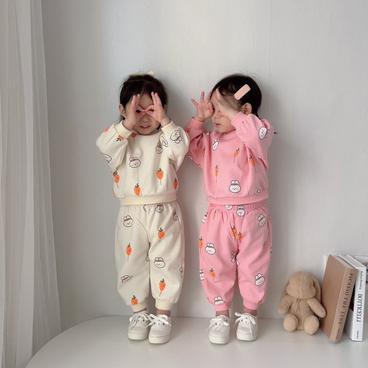 可愛胡蘿蔔上衣+長褲套裝